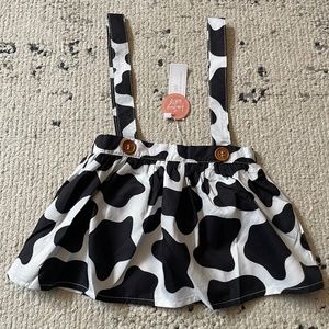Bailey’s Blossoms size 6-9 months Daphne Suspender Skirt Cow print